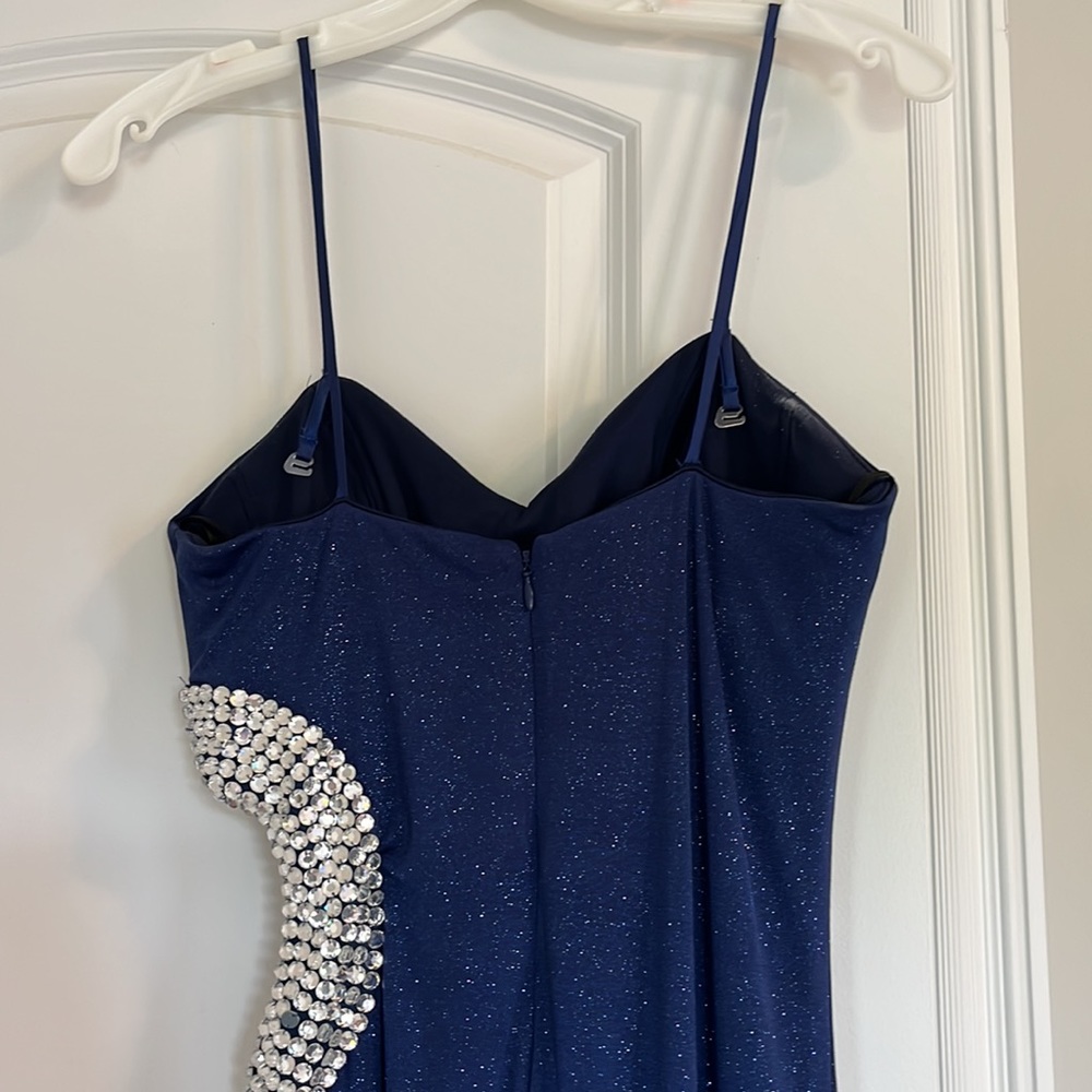 Jovanni Midnight Blue with Sparkle Dress Size 4 - Picture 6 of 9
